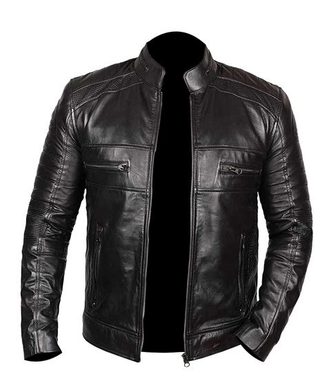 Leather jacket .